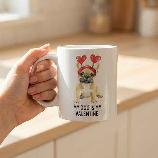 My Dog is My Valentine Customizable Coffee Mug