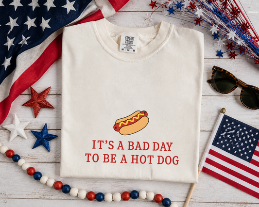 "Bad Day To Be A Hot Dog" 4th of July Premium Tee