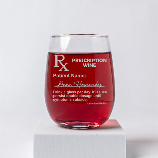 Custom Prescription Wine Glass Bridesmaid Gift