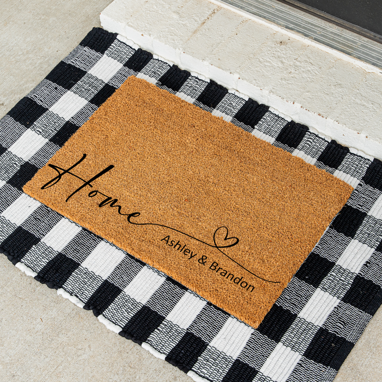 Customized Doormat - Home and Heart