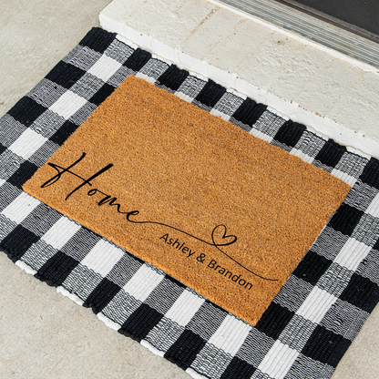 Customized Doormat - Home and Heart