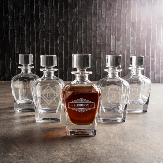 Set of 5 Tudor Whiskey Decanters - Signature Designs