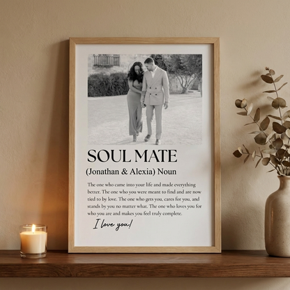 Customizable Soul Mate Couples Framed Print