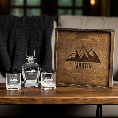 Tudor Decanter Set with Custom Gift Box