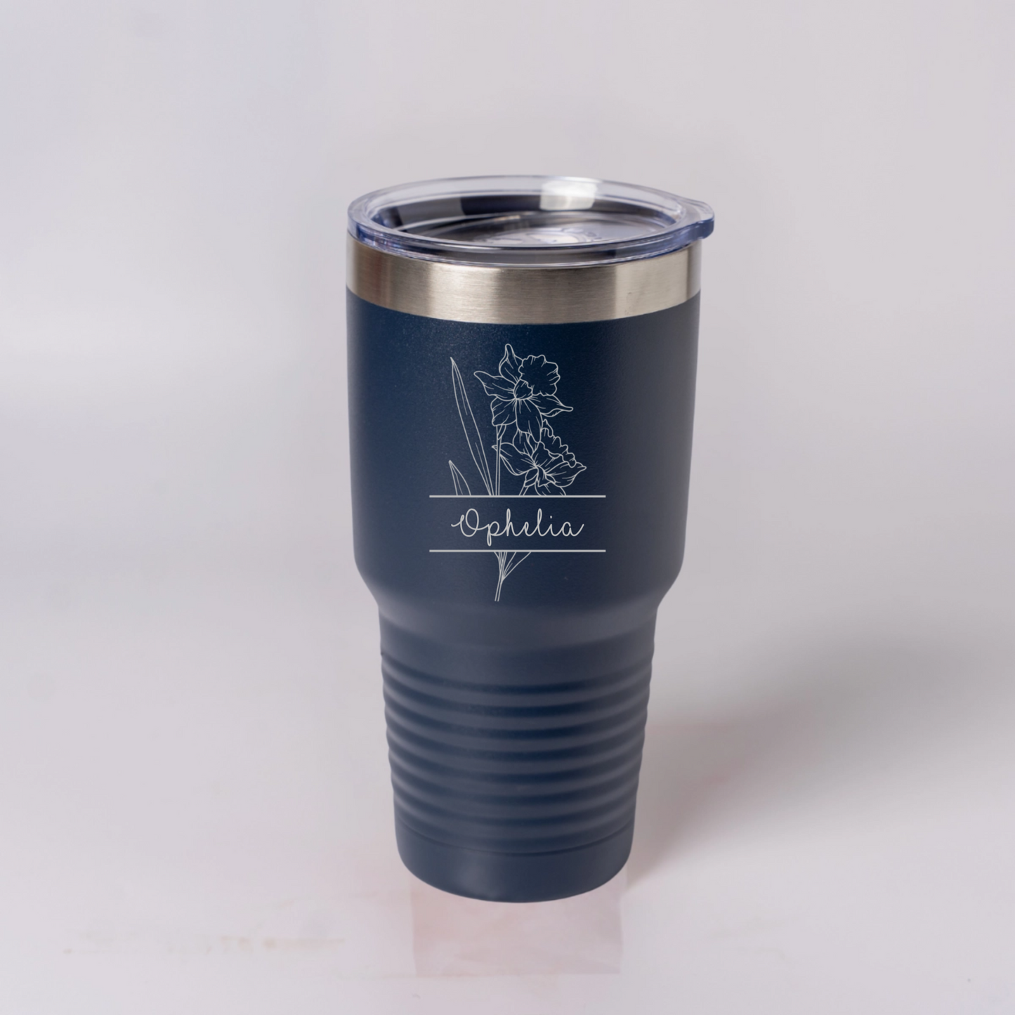 Customized 30oz Tumblers with Split Birth Flower
