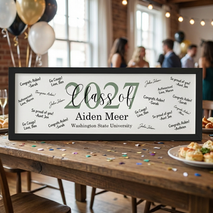 Customized Graduation Guestbook Framed Sign