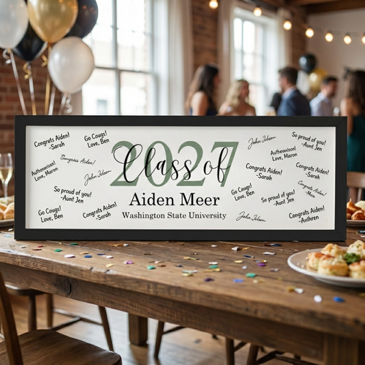 Customized Graduation Guestbook Framed Sign