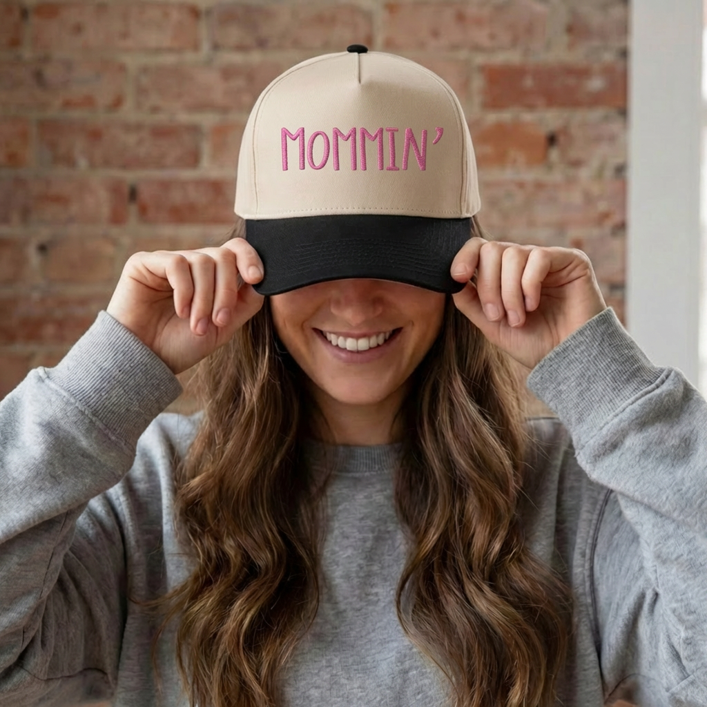 Embroidered Canvas Trucker Mom Hats