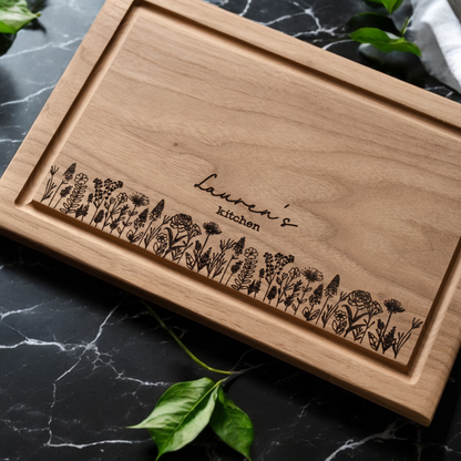 Customized Rectangle Floral Cutting Boards