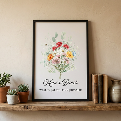 Personalized Mom's Bunch - Mother's Day Gift Framed Sign
