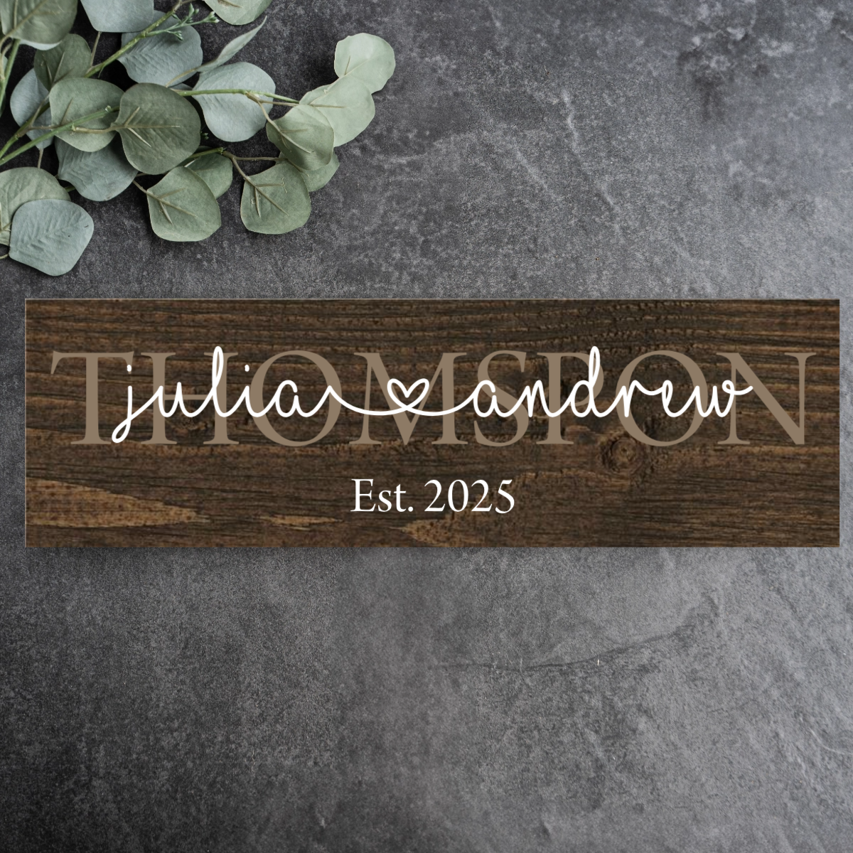 Customized Love Connects Wood Plank Sign