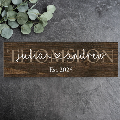 Customized Love Connects Wood Plank Sign