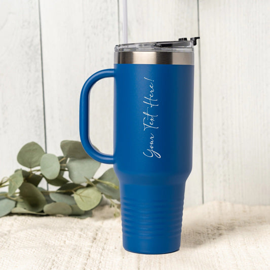 Customized 40oz Tumbler - Vertical Text