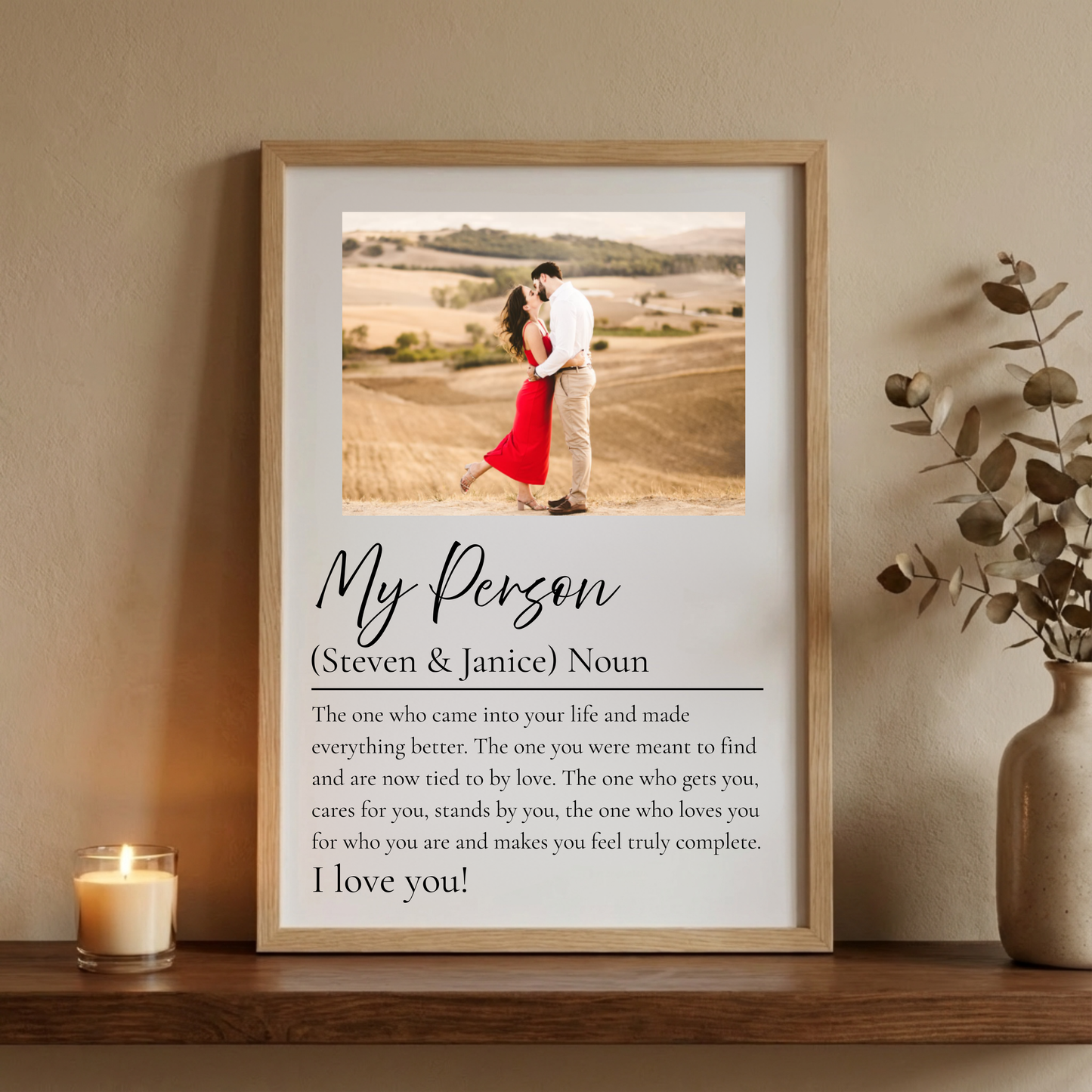 Customizable My Person Couples Framed Print