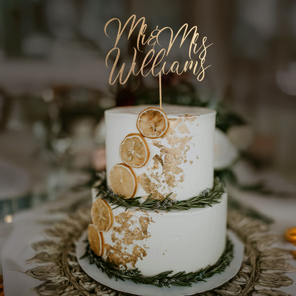 Customized Mr. & Mrs. Wedding Cake Topper