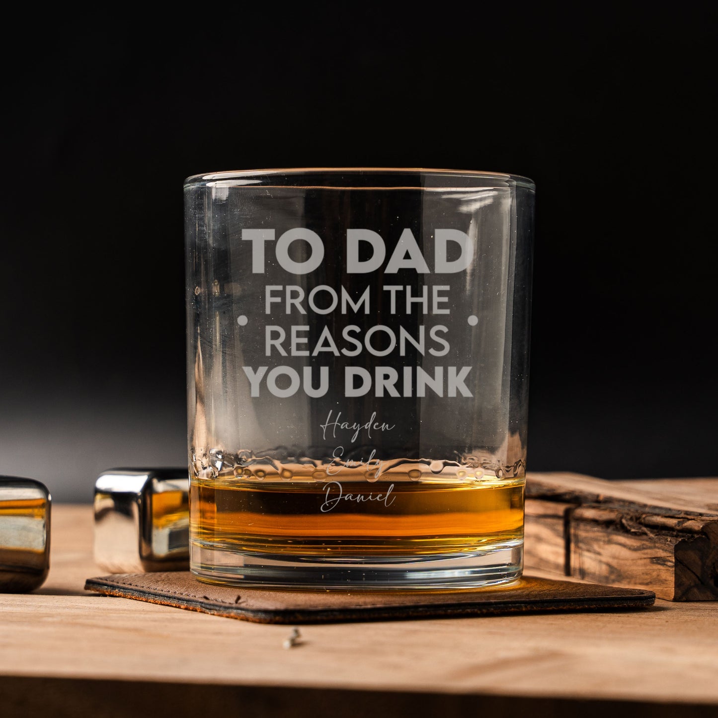 Customized Father's Day Whiskey Glasses