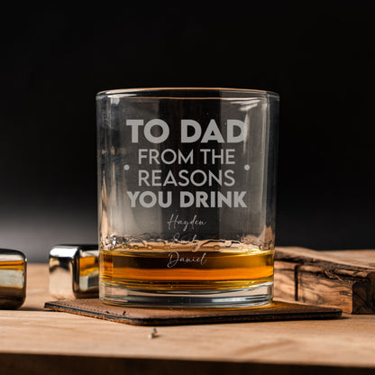 Customized Father's Day Whiskey Glasses
