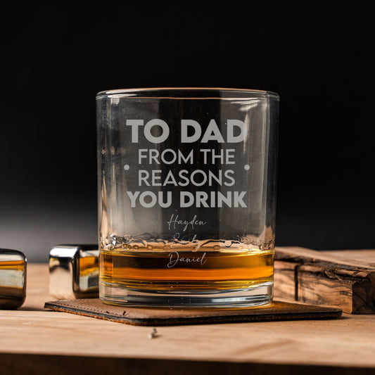 Customized Father's Day Whiskey Glasses