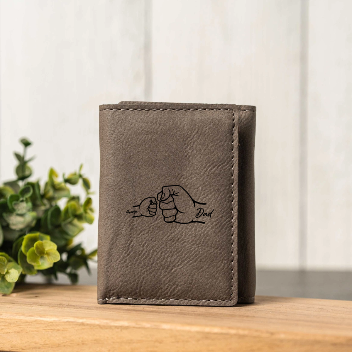 Custom Engraved Dad Trifold Wallet