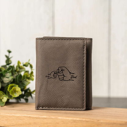 Custom Engraved Dad Trifold Wallet