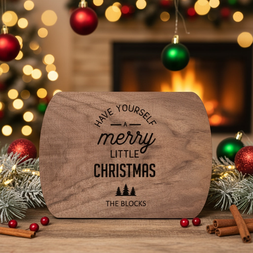 Christmas Collection Custom Thin Oval Cutting Boards