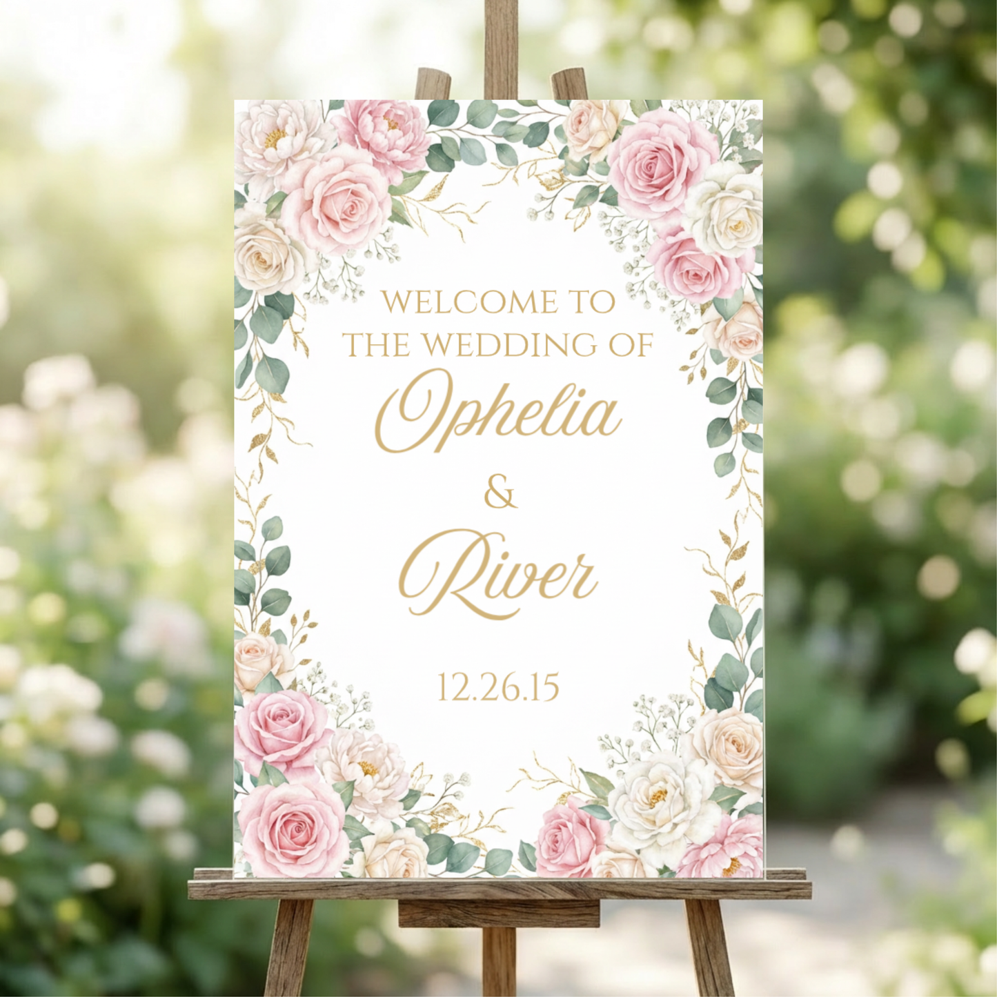 Customized Acrylic Wedding Welcome Sign