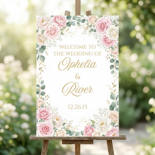 Customized Acrylic Wedding Welcome Sign