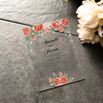 Custom Acrylic Wedding Invitations