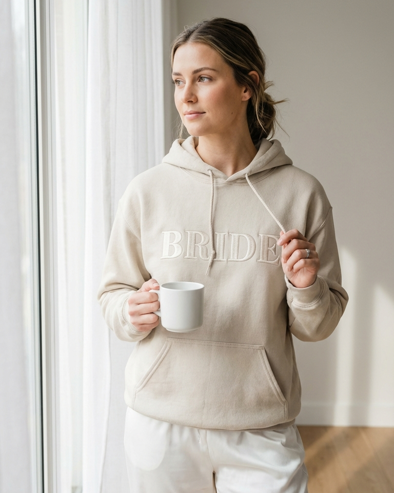 Custom Embroidered Bride Hoodie