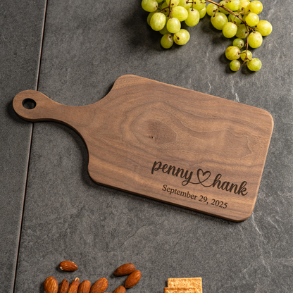 Customized Paddle Serving Boards - Elegant Name & Date Designs