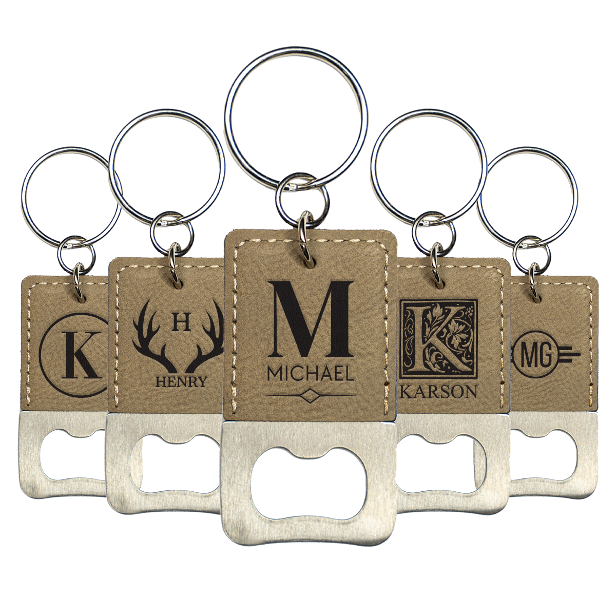 Set of 5 Personalized Keychain Bottle Openers
