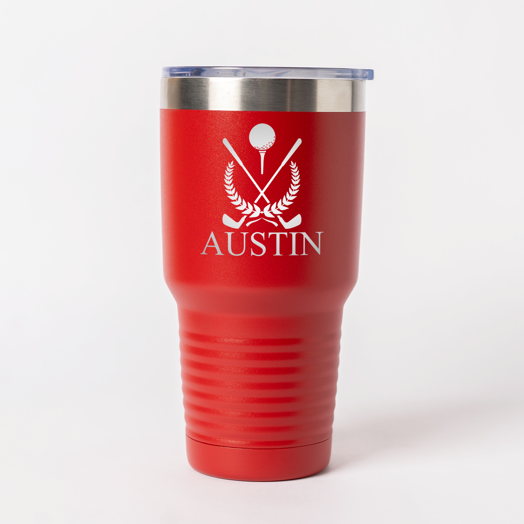 Customized 30oz Golf Tumbler with Silver Lip