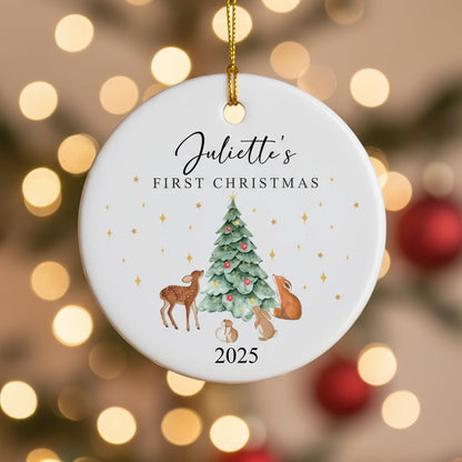 Customized Baby's First Christmas Baby Animals Ornament