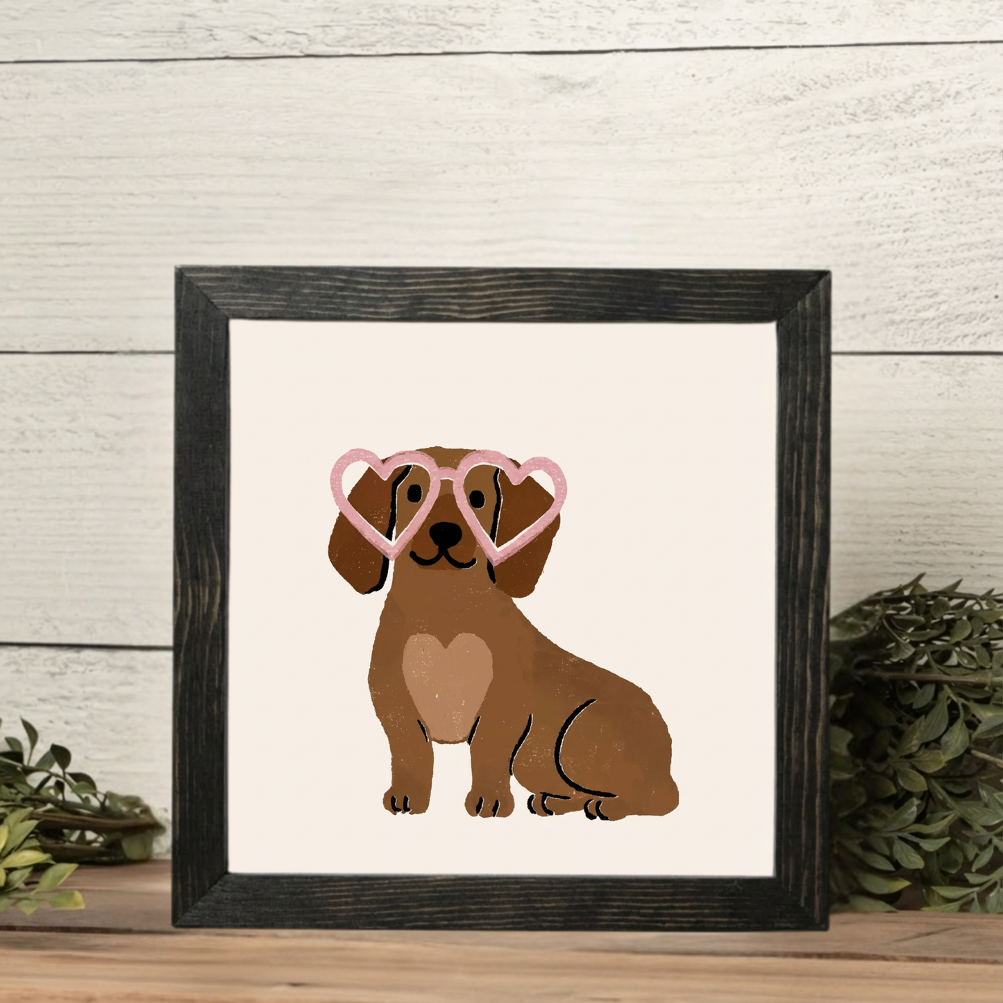 Valentines Day Dog Framed Print