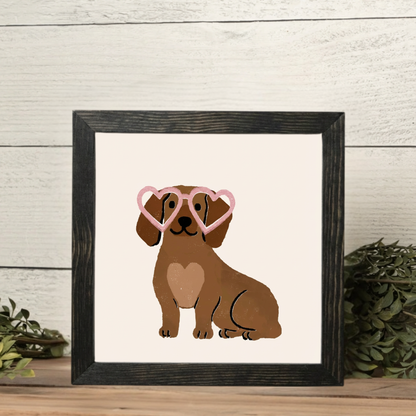 Valentines Day Dog Framed Print