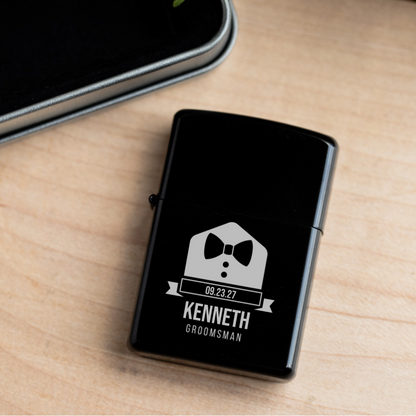 Customized Groomsmen Proposal Black Lighter