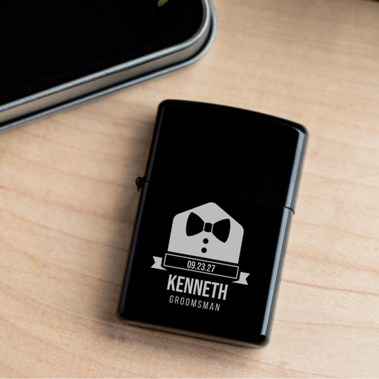 Customized Groomsmen Proposal Black Lighter