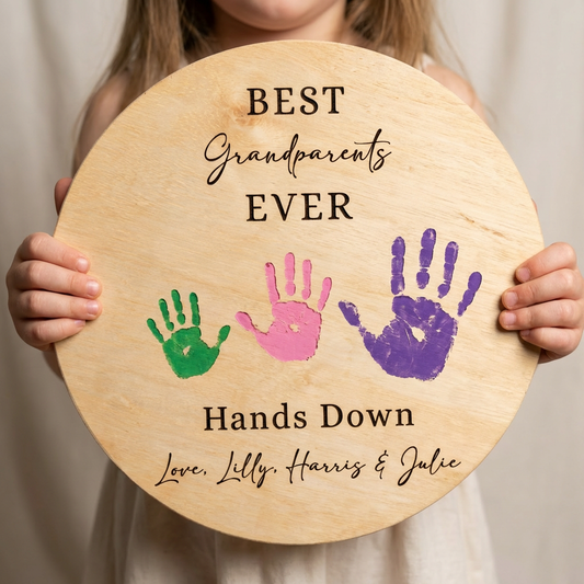 Customized Grandparent Handprint Sign