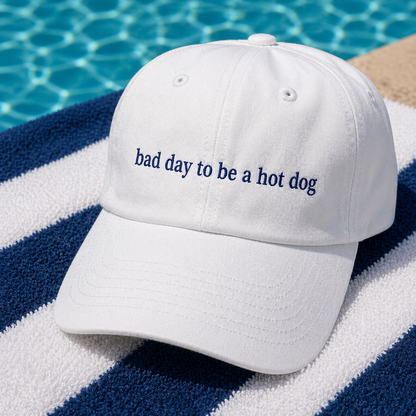 Embroidered "Bad Day to Be a Hotdog Embroidered" Baseball Cap