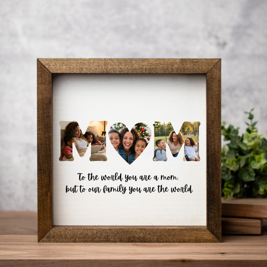 Customized Mom Photo Sign