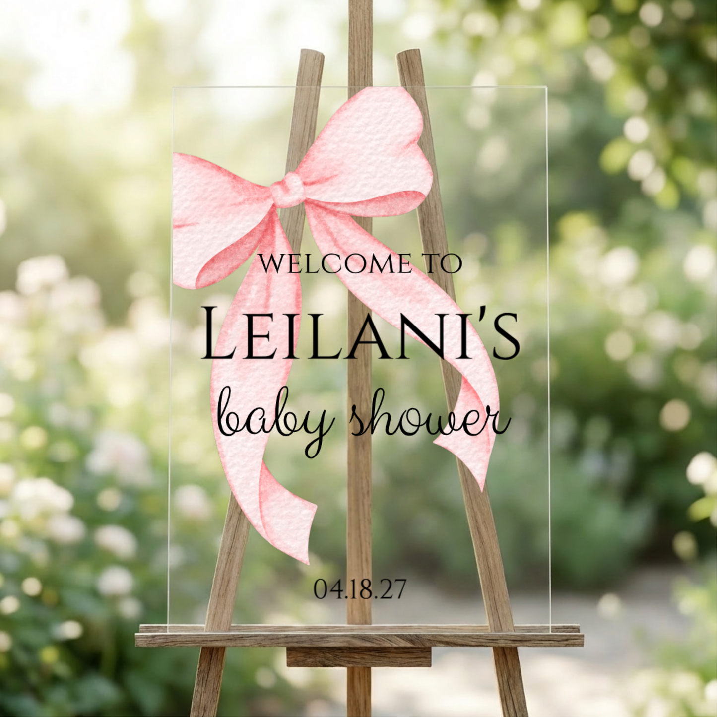 Customized Baby Shower Acrylic Welcome Sign