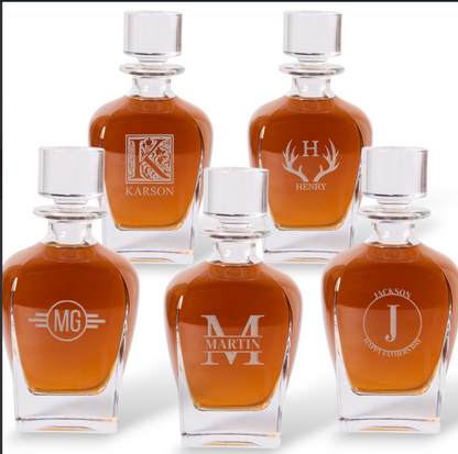 Groomsmen Gifts Set of 5 Tudor Whiskey Decanters