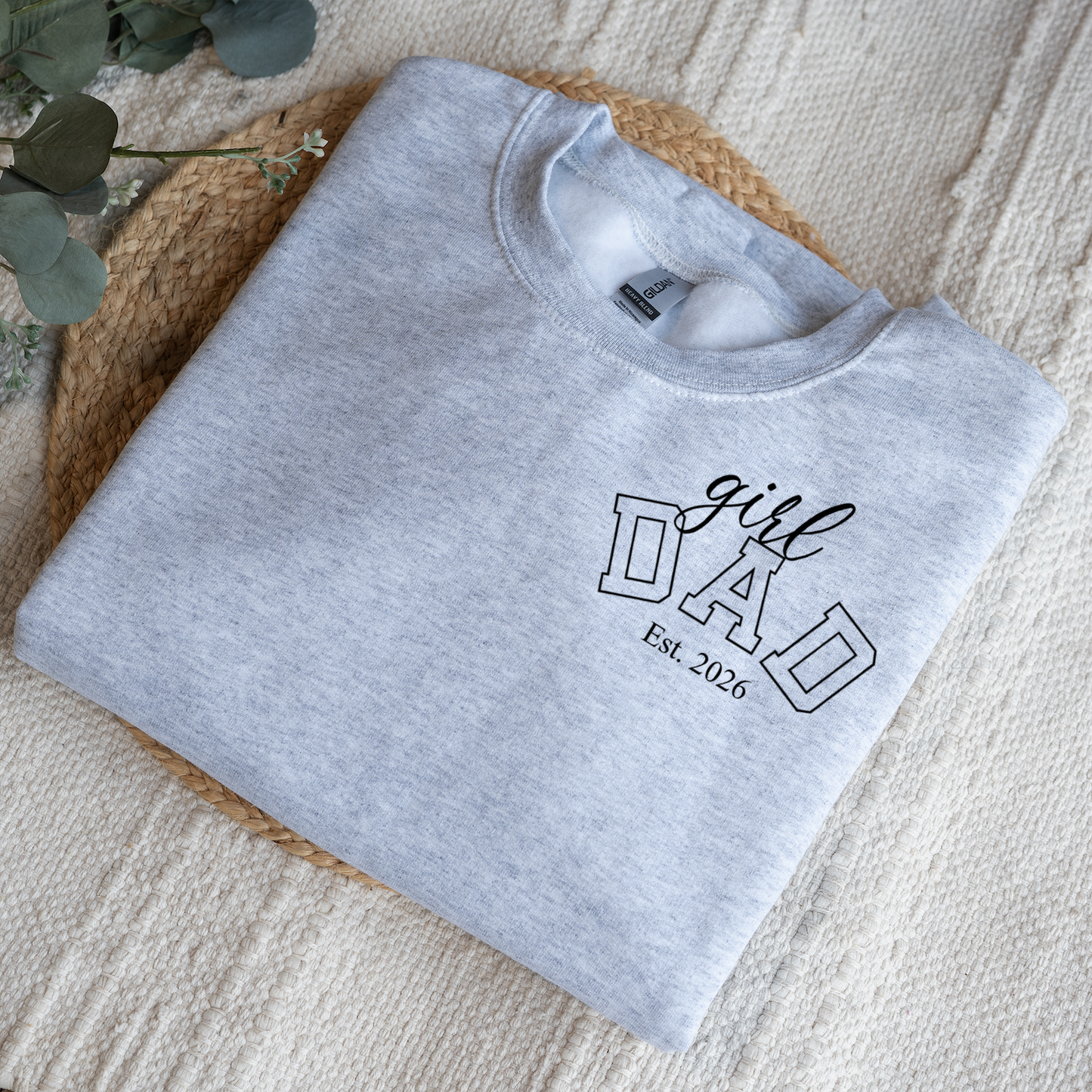 Custom Girl Dad Sweatshirt with Est Year