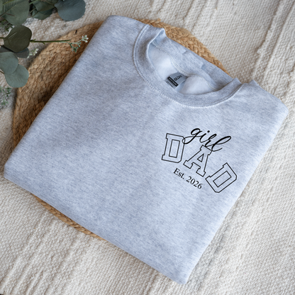 Custom Girl Dad Sweatshirt with Est Year