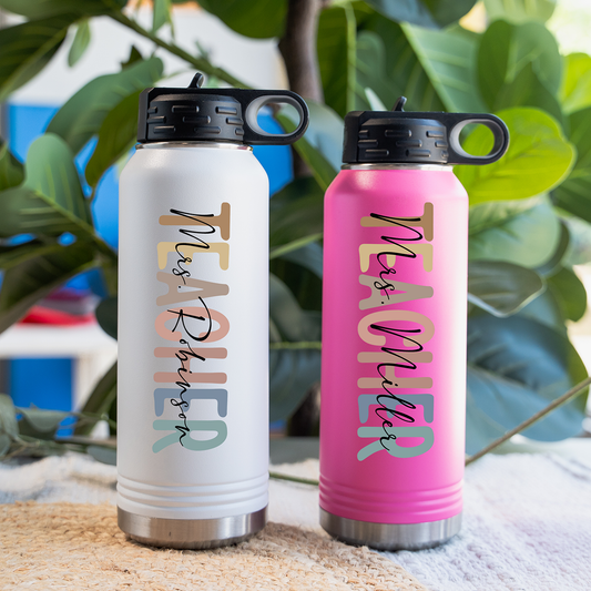 Customized 32oz Teacher Water Bottles