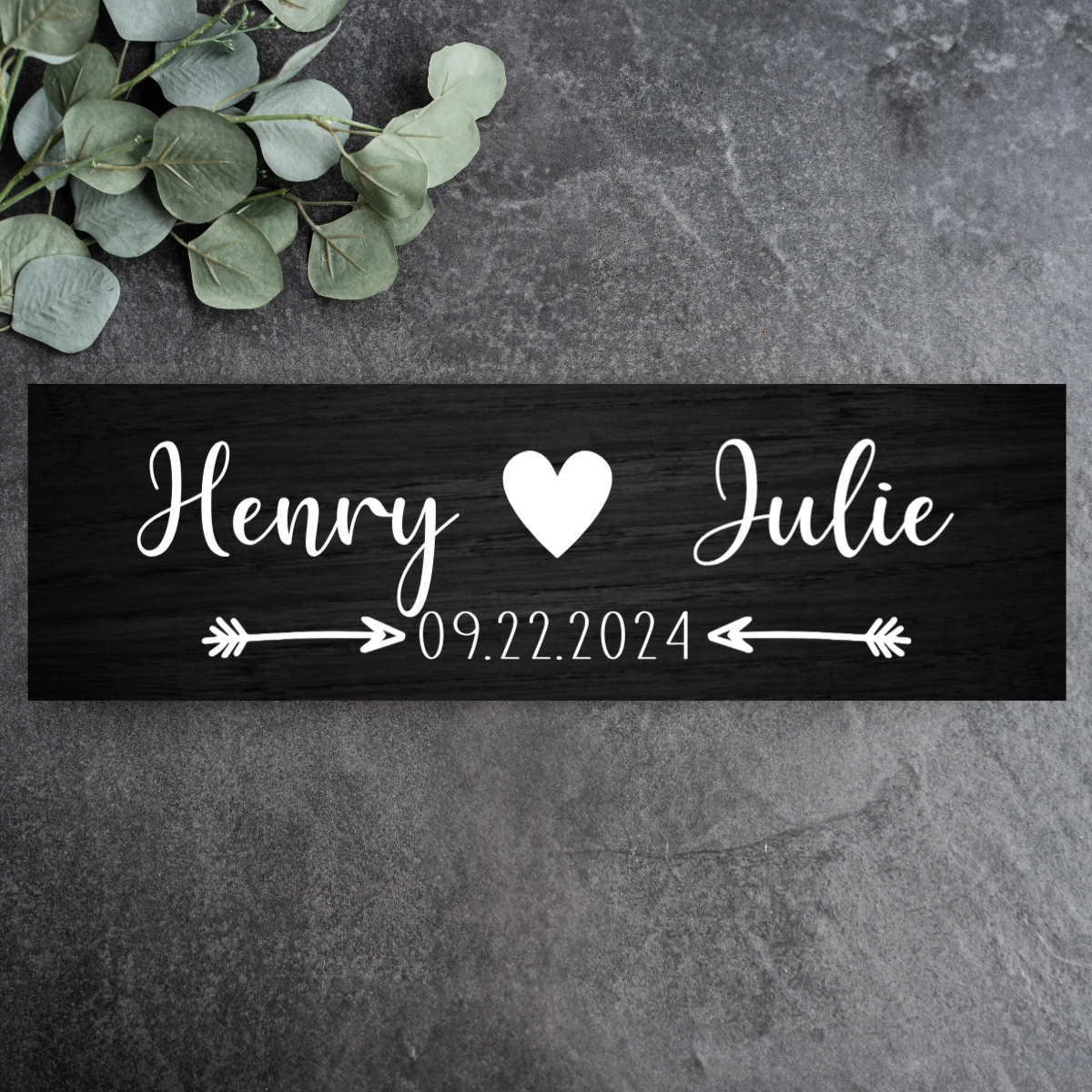 Customized Wooden Plank Heart and Arrows