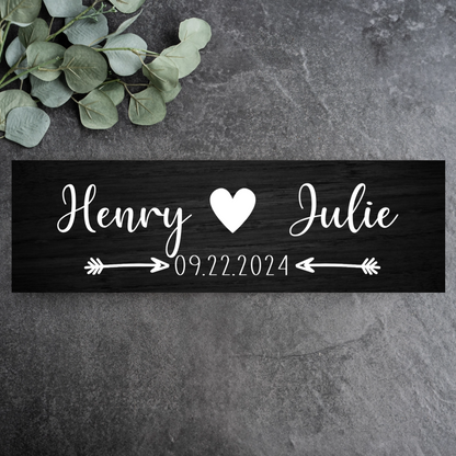 Customized Wooden Plank Heart and Arrows