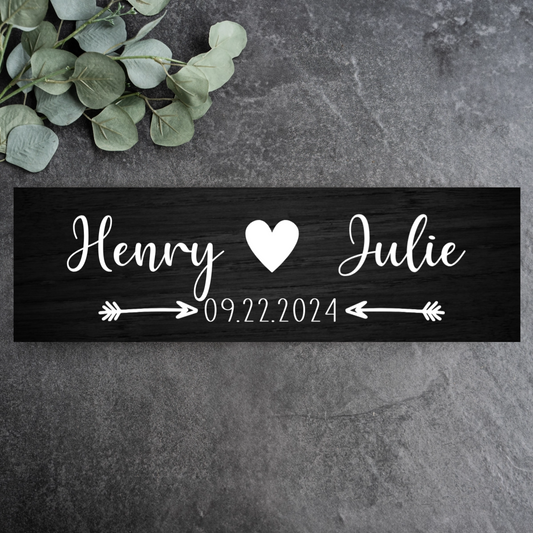 Customized Wooden Plank Heart and Arrows