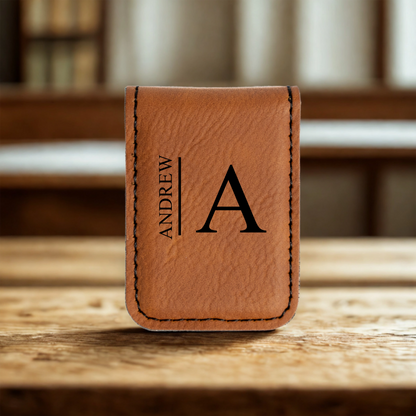 Customized Vegan Leather Money Clip