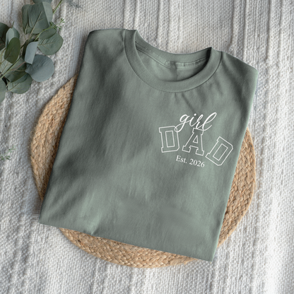 Custom Girl Dad T-Shirts with Est Year